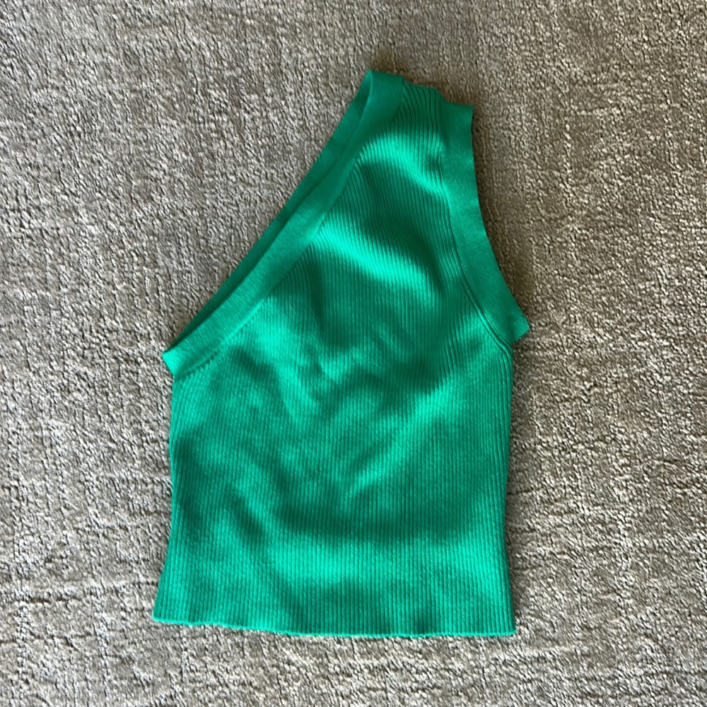 Green backless top